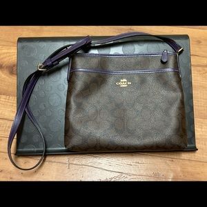 Brown/Purple Coach Crossbody Purse